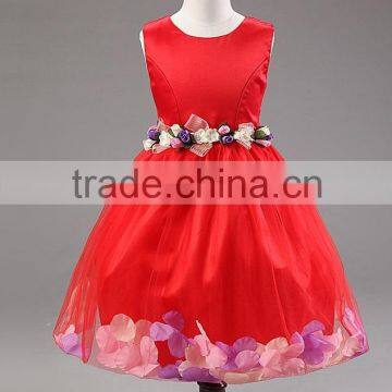 Wholesale boutique girl birthday dress party princess dress children flower tutu kids puffy dress