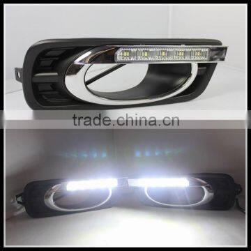 Car styling turn off and dimming style auto LED DRL Daytime Running Lights for Honda City 2011-2016 with LED fog lamp