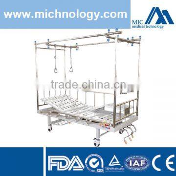 Stainless Steel Hospital Orthopedics Traction Bed With Double-arm lift pole