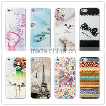 Color print soft TPU case cover for iphone 5/5S