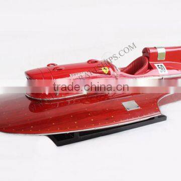 FERRARI HYDROPLANE MODEL, LUXURY ITALIAN SPEED BOAT - MODEL SHIP HANDMADE photo-2