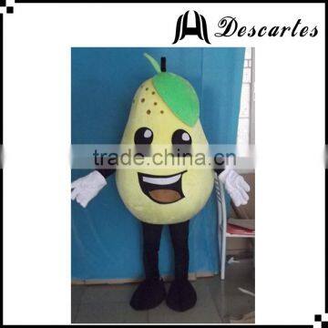 Best selling custom made adult size pear mascot costume for sale