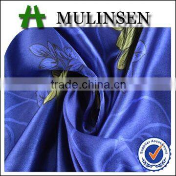 Mulinsen printed polyester wholesale silver satin fabric price/ nightdress fabric