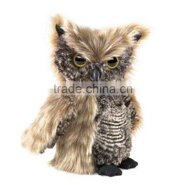 St plush owl toys with plastic nose and eyes high quality toys