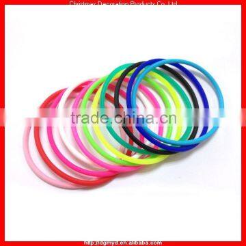 Colorful 3mm silicone hair band for sports hair band (KMS-1559)