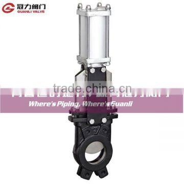 Cast Iron Knife Gate Valve With Double Acting Pneumatic Actuator photo-2