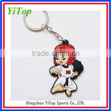 hotsale rubber taekwondo keychain