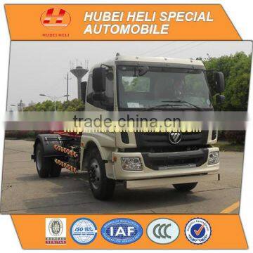 FOTON AUMAN 4x2 10CBM hook lift garbage truck 160hp in good quality for sale In China