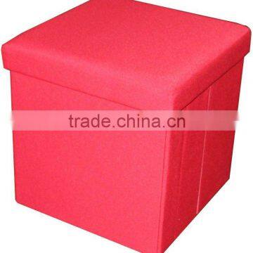 stronger!! Pink Green Leather foldable storage stool