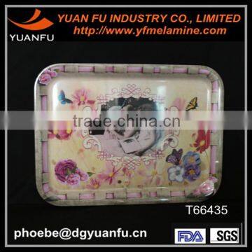 Modern design kids melamine food serving tray