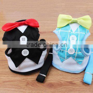 Pet Bow Gentleman Harnesses/Dog Bow Harnesses with Fastener/soft mesh