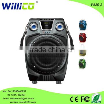 2016 willico mini Bluetooth battery Speaker with lcd display remort control