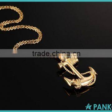 Wholesae 18 K Gold Plated Silver Jewelry 925 Sterling Silver Anchor Pendant
