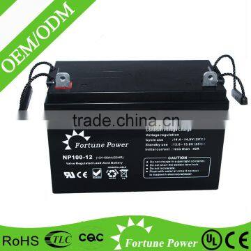 Solar Battery 12V 100AH Deep Cycle Battery AGM Battery For Solar & Wind System