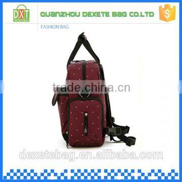 Polyester Backpack Dark Red Baby Boy Diaper Bag photo-3