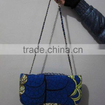 2016 Famous New Style Side Bags for Girls Ankara African Prints and Fabric Bag Real Leather Handbag for Office Lady photo-4