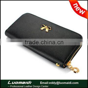 fashion cheap women clutch leather long wallet,custom logo/RFID blocking lady multi-function clutch purse