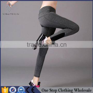 Fall new professional running fitness yoga training nine points eercise pants female stretch Yoga Fitness pants run length