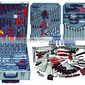 2015Newest Item -186pcs aluminium tool set with adjustable socket adaptor board