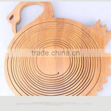 Wood hanging fruit basket Vegetable Basket, Wood Chip Storage Basket, Wooden Fruit Basket
