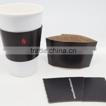 100% eco-friendly Paper cup sleeve with custom printed logos on