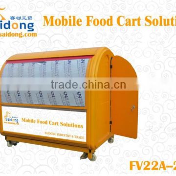 Convenient mobile street car/breakfast pizza food carts price philippines/juice hot fast food vans for sale