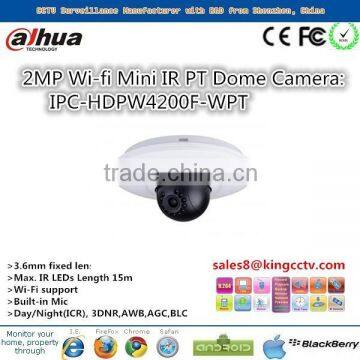 dahua 2mp Wi-Fi Series mini PT ir dome camera IPC-HDPW4200F-WPT