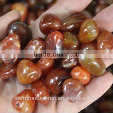 Wholesale Natural Red Agate Tumbled Stone / Polished Crystal Tumbled Stone