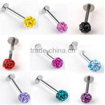 hot wholesale newest stainless steel crystal labert lip jewelry