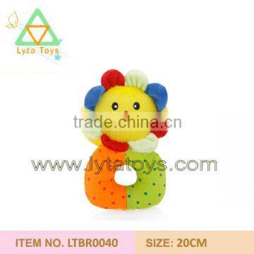 hot sale plush baby rattles made in china