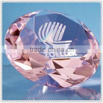 Pink Customized Fancy Crystal Diamond For Company Souvenir