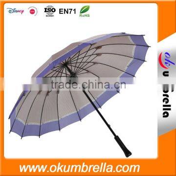 30"x16k 16 ribs big golf umbrella with pouch