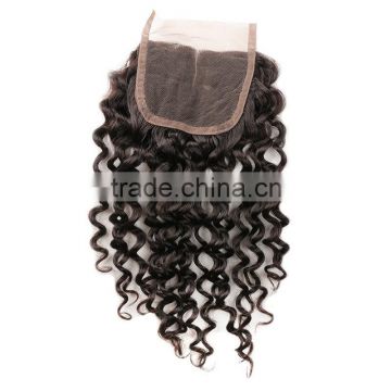 Peruvian Lace Frontal Closure 13x4 Baby Hair Deep Wave Curly Lace Frontal Human Hair Closure Natural Hair Line