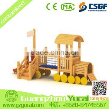 hot sale wooden new design kids outdoor playground equipment