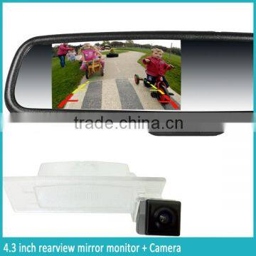 AUTO DIMMING rear view mirror with 4.3 inch LCD TFT monitor and car reversing system