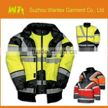 High Visibility Multi-function 7 in 1 Winter coats workwear oil field/welding reflective work jacket