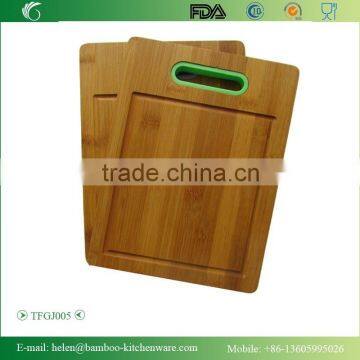 TFGJ005/SGS eco-friendly silicone bamboo chopping block bamboo, wholesale food safe rank products