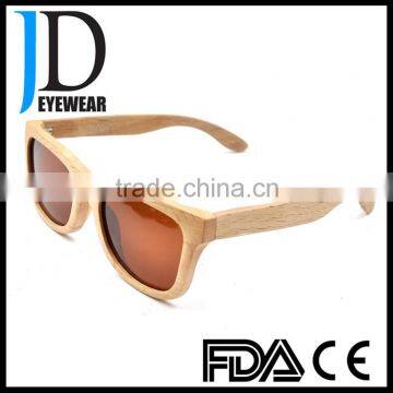 High Quality Natural Wood Red Lens Cusotm Polarized Sunglasses