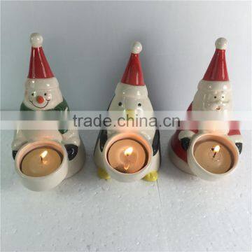 Christmas ceramic unique candle holder for gift