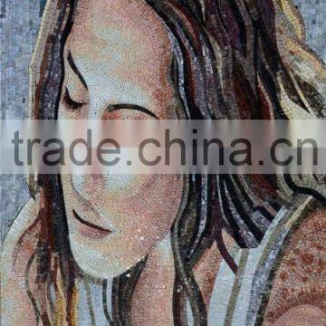 PP-GM02 Portrait Glass Wall Pattern Mural for Wall Sexy Lady Wall Decorate Mural photo-4