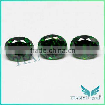 Artificial Stone Polished, Custom Cut Gemstones, Blue Green Zircon Cubic Zirconia Stones European Machine Star Cut photo-6