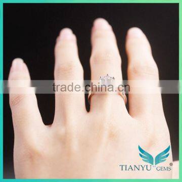 Perfect Cut Diamond Accents Women's Band 1CT Center Moissanite Lab Grown Diamond Ring,with Small Ruby Wedding Ring Band photo-6