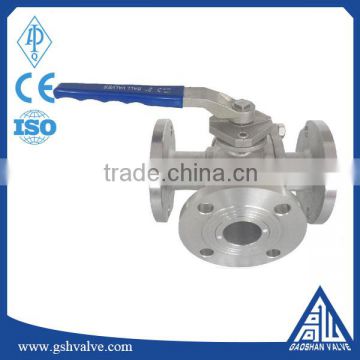 T/L type three way ball valve with 3 inch 4 inch