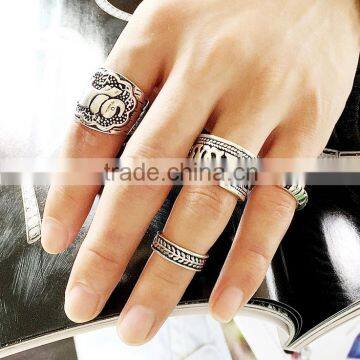 Vintage punk style gold/silver plated finger KNUCKLE RING