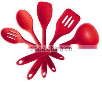 colorful 5pcs Silicone Kitchen Utensil Set with stainless steel inside five start quality