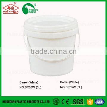 Injection Molding Plastic Pail 3L Round Bucket With Lid photo-5