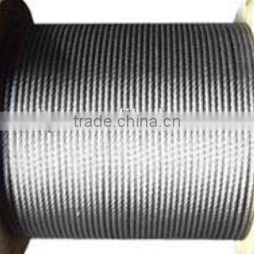 china manufacturer 6x12+7fc galvanized Steel Wire Rope