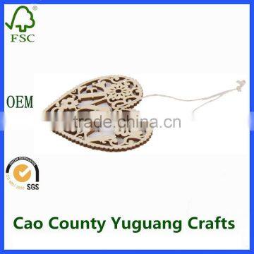 Love Heart Wooden Embellishments Wood Crafts Hanging Ornaments photo-3