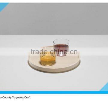 Set of 4 Round Natural Wooden Plates for Food photo-4