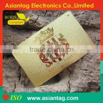 Hot metal card/metal name card/metal golden card